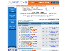 Tablet Screenshot of esl-jobs-forum.com